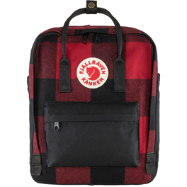 Fjällräven Kånken Re-Wool Unisex Kånken bags Black, Red Main Front 28962