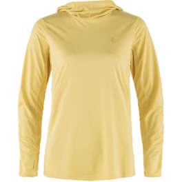 Fjällräven Abisko Sun-hoodie W Women’s Base layer tops Yellow Main Front 73936