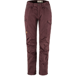 Fjällräven Kaipak Trousers Curved W Women’s Trekking trousers Red Main Front 73775