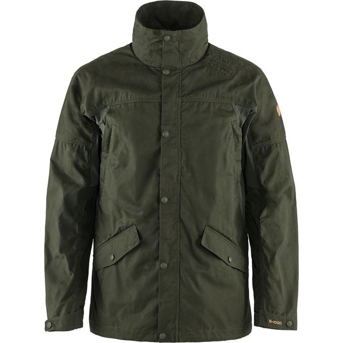Fjällräven Forest Hybrid Jacket M Men’s Hunting jackets Dark green, Green Main Front 31096