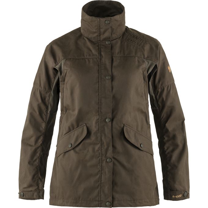Fjällräven Forest Hybrid Jacket W Women’s Hunting jackets Dark green, Green Main Front 28451