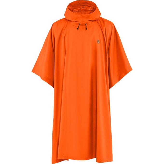 Fjällräven Poncho Unisex Shell jackets Orange Main Front 18386