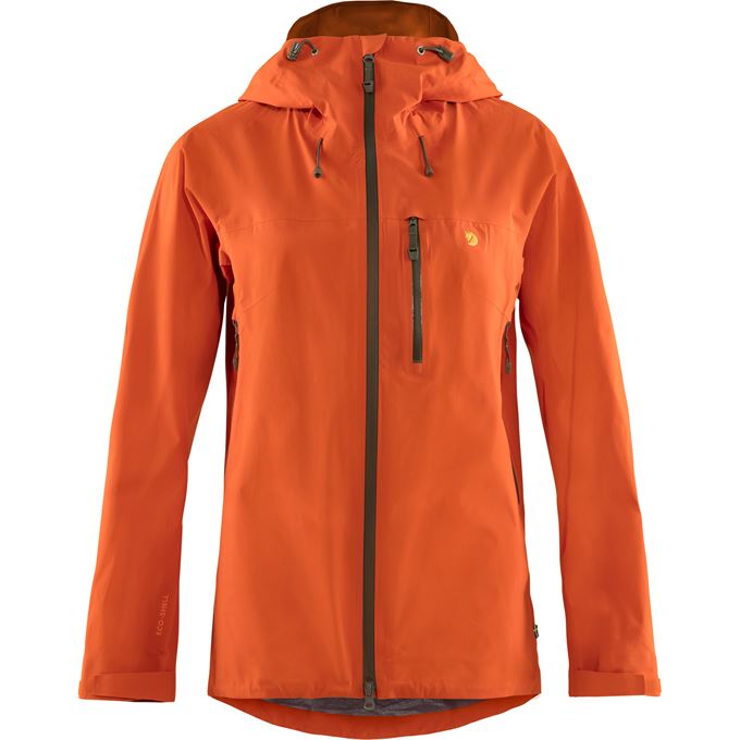 Fjällräven Bergtagen Lite Eco-Shell Jkt W Women’s Mountaineering jackets Orange Main Front 25526