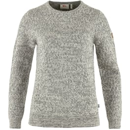 Fjällräven Övik Structure Sweater W Women’s Sweaters & knitwear White, Grey Main Front 20182