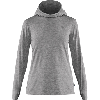 Fjällräven Abisko Sun-hoodie W Women’s Base layer tops Grey Main Front 25566