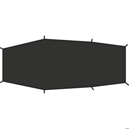 Fjällräven Lite 2 Footprint Unisex Tent accessories Black Main Front 17404