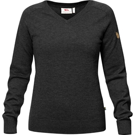 Fjällräven Sörmland V-neck Sweater W Women’s Sweaters & knitwear Grey Main Front 16123