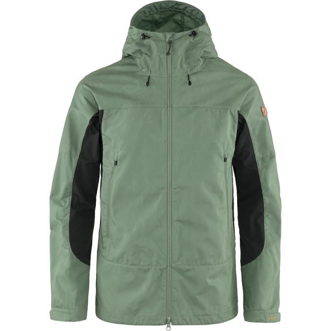 Fjällräven Abisko Lite Trekking Jacket M Men’s Outdoor jackets Grey, Green Main Front 49456