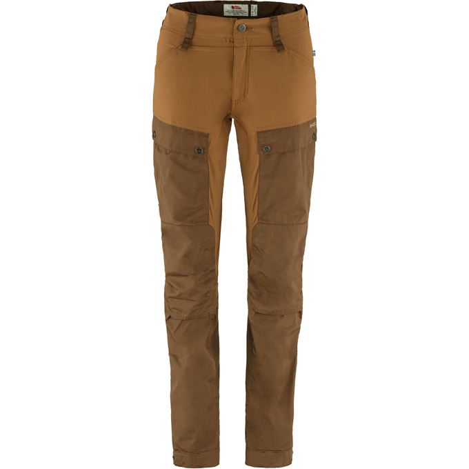 Fjällräven Keb Trousers W Reg Women’s Trekking trousers Brown, Beige, Orange Main Front 49729