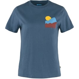 Fjällräven Nature T-shirt W Women’s T-shirts & tank tops Blue Main Front 49327