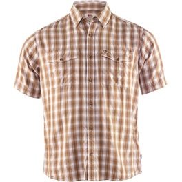 Fjällräven Abisko Cool Shirt SS M Men’s Shirts Brown, Beige Main Front 19334