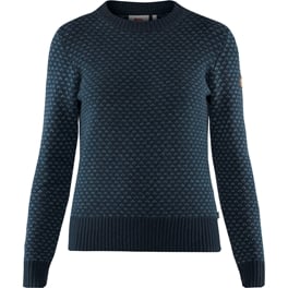 Fjällräven Övik Nordic Sweater W Women’s Sweaters & knitwear Blue Main Front 17709