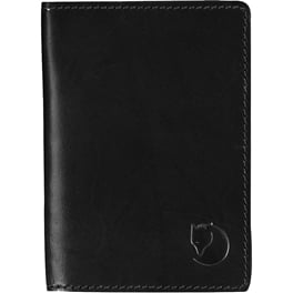 Fjällräven Leather Passport Cover Unisex Travel accessories Black Main Front 16459
