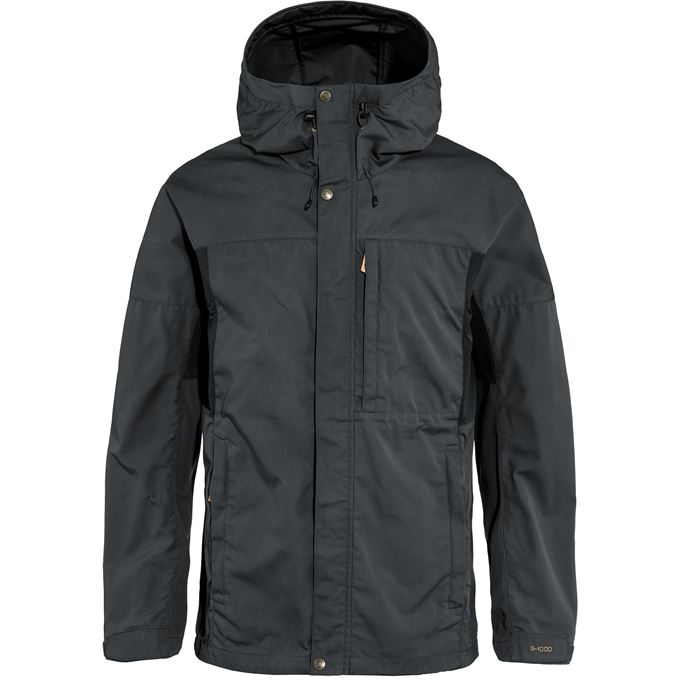 Fjällräven Kaipak Jacket M Men’s Trekking jackets Black, Grey Main Front 14607