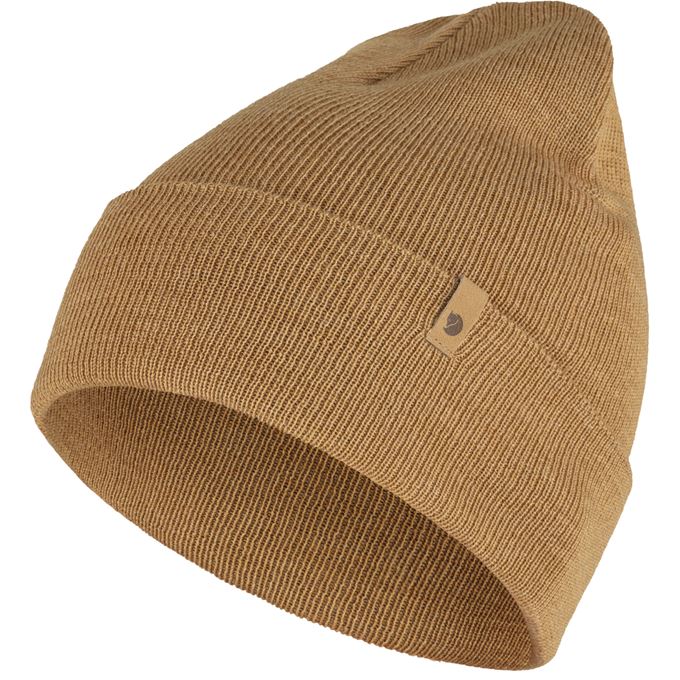 Fjällräven Classic Knit Hat Unisex Caps, hats & beanies Brown, Yellow Main Front 44461