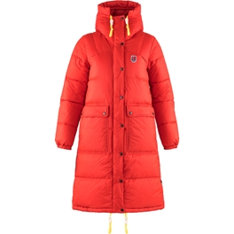 Fjällräven Expedition Long Down Parka W Women’s Down jackets Red Main Front 29992