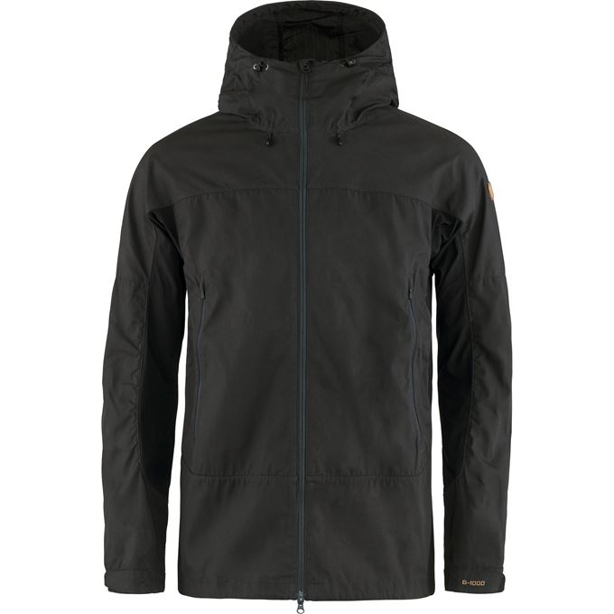 Fjällräven Abisko Lite Trekking Jacket M Men’s Outdoor jackets Black, Grey Main Front 43548