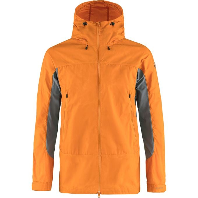 Fjällräven Abisko Lite Trekking Jacket M Men’s Outdoor jackets Grey, Orange Main Front 43550