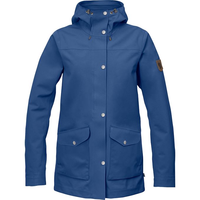 Fjällräven Greenland Eco-Shell Jacket W Women’s Outdoor jackets Blue Main Front 43334