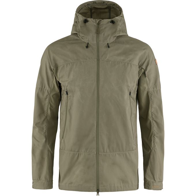 Fjällräven Abisko Lite Trekking Jacket M Men’s Outdoor jackets Green, Beige Main Front 43552