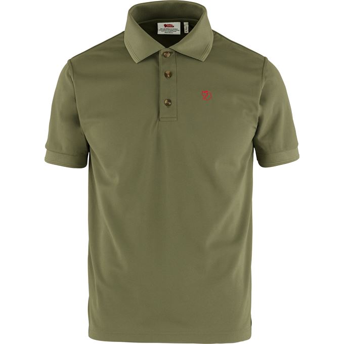Fjällräven Crowley Pique Shirt M Men’s T-shirts & tank tops Green Main Front 42562