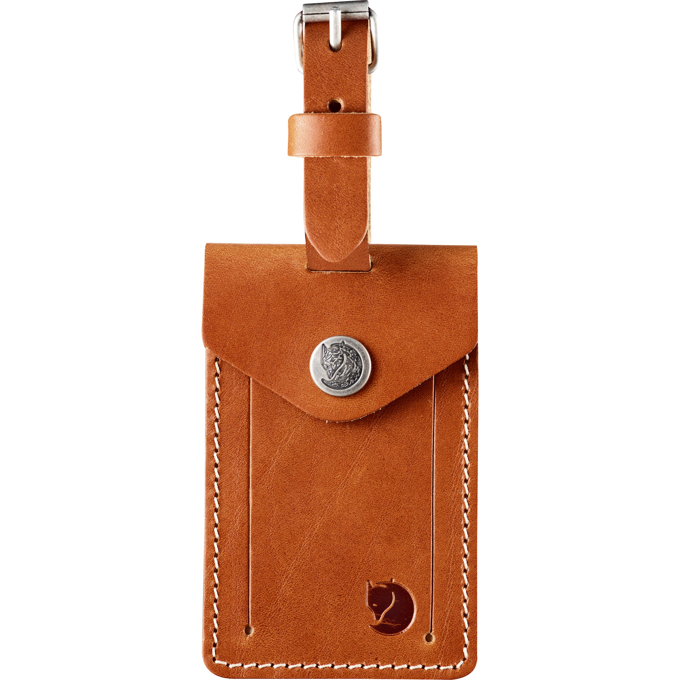 Fjallraven - Leather Luggage Tag, Leather Cognac