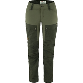 Fjällräven Keb Trousers Curved W Short Women’s Trekking trousers Dark green, Green Main Front 19100