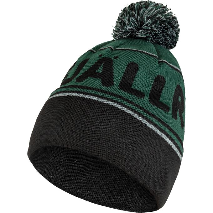Fjällräven Fjällräven Pom Hat Unisex Caps, hats & beanies Black, Dark green, Green Main Front 44454