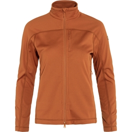 Fjällräven Abisko Lite Fleece Jacket W Women’s Trekking jackets Brown, Orange Main Front 59473
