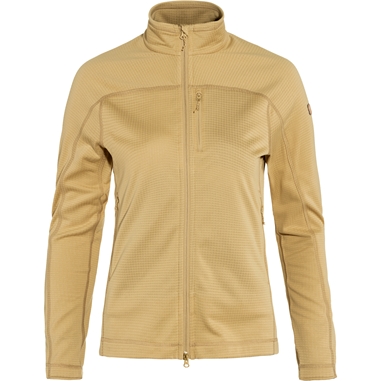 Fjällräven Abisko Lite Fleece Jacket W Women’s Trekking jackets Beige Main Front 59472
