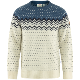 Fjällräven Övik Knit Sweater M Men’s Sweaters & knitwear White, Blue Main Front 56525