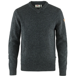 Fjällräven Övik V-neck Sweater M Men’s Sweaters & knitwear Grey Main Front 34061
