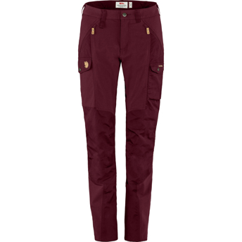 Fjällräven Nikka Trousers Curved W Women’s Trekking trousers Red, Burgundy Main Front 25113
