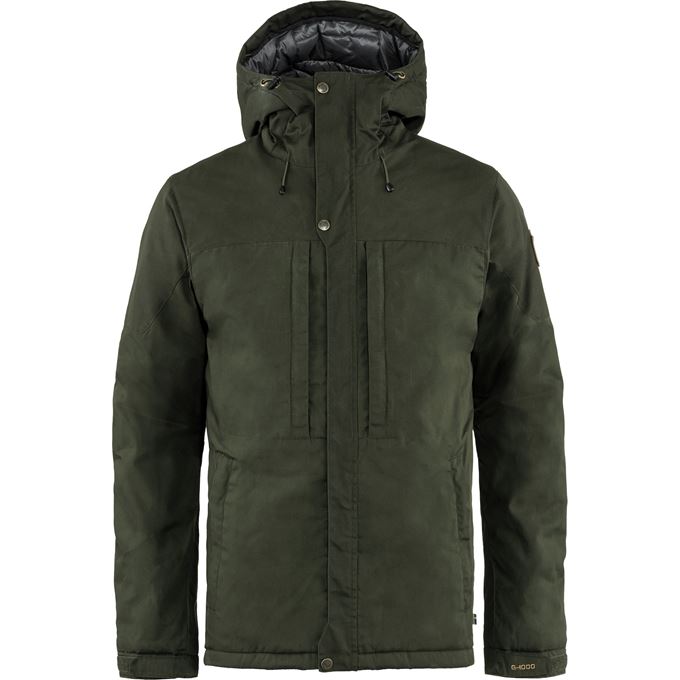 Fjällräven Skogsö Padded Jacket M Men’s Outdoor jackets Dark green, Green Main Front 28413