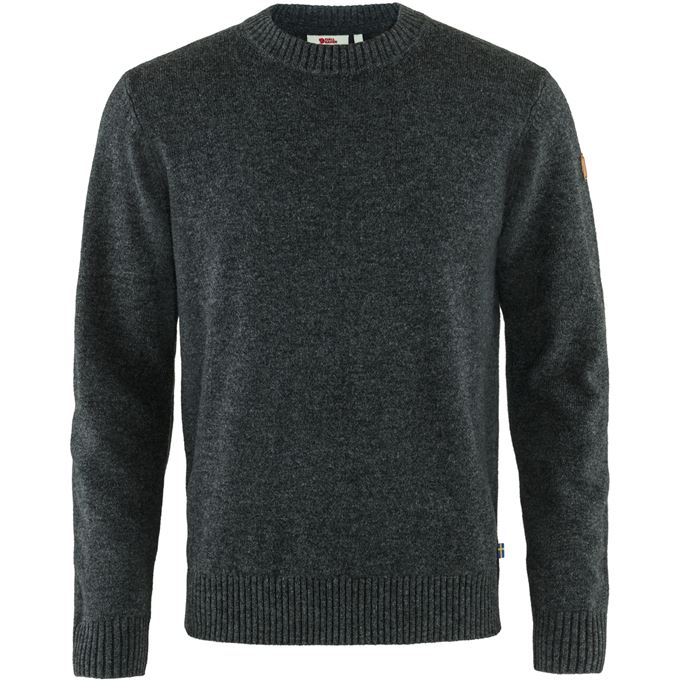 Fjällräven Övik Round-neck Sweater M Men’s Sweaters & knitwear Grey Main Front 30109