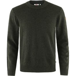 Fjällräven Övik Round-neck Sweater M Men’s Sweaters & knitwear Dark green, Green Main Front 31117