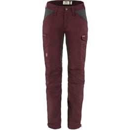 Fjällräven Kaipak Trousers Curved W Women’s Trekking trousers Grey, Red, Burgundy Main Front 14655