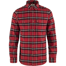 Fjällräven Övik Heavy Flannel Shirt M Men’s Shirts Grey, Red Main Front 43034