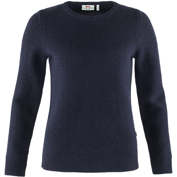 Fjällräven Övik Structure Sweater W Women’s Sweaters & knitwear Blue Main Front 31451