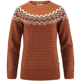 Fjällräven Övik Knit Sweater W Women’s Sweaters & knitwear Brown, Orange Main Front 56529