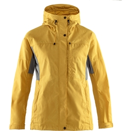 Fjällräven Kaipak Jacket W Women’s Trekking jackets Grey, Yellow Main Front 26754