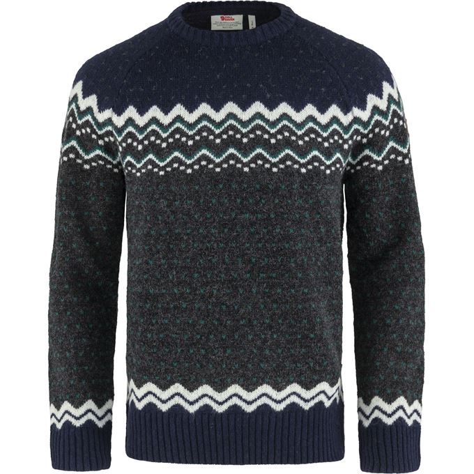 Fjällräven Övik Knit Sweater M Men’s Sweaters & knitwear Dark green, Green Main Front 43046