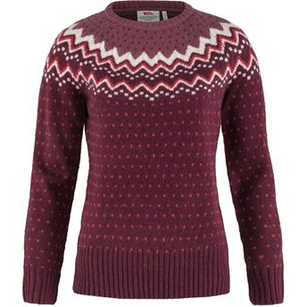 Fjällräven Övik Knit Sweater W Women’s Sweaters & knitwear Pink, Red, Burgundy Main Front 43048