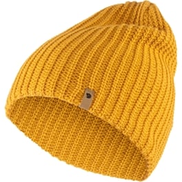 Fjällräven Övik Melange Beanie Unisex Caps, hats & beanies Yellow Main Front 38157