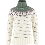 Fjällräven Övik Knit Roller Neck W Women’s Sweaters & knitwear White, Dark green, Green Main Front 56521