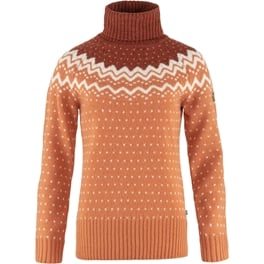 Fjällräven Övik Knit Roller Neck W Women’s Sweaters & knitwear Brown, Orange Main Front 56522