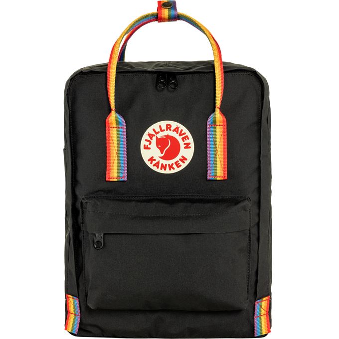 Fjällräven Kånken Rainbow Unisex Kånken bags Black, Multicolor Main Front 28302