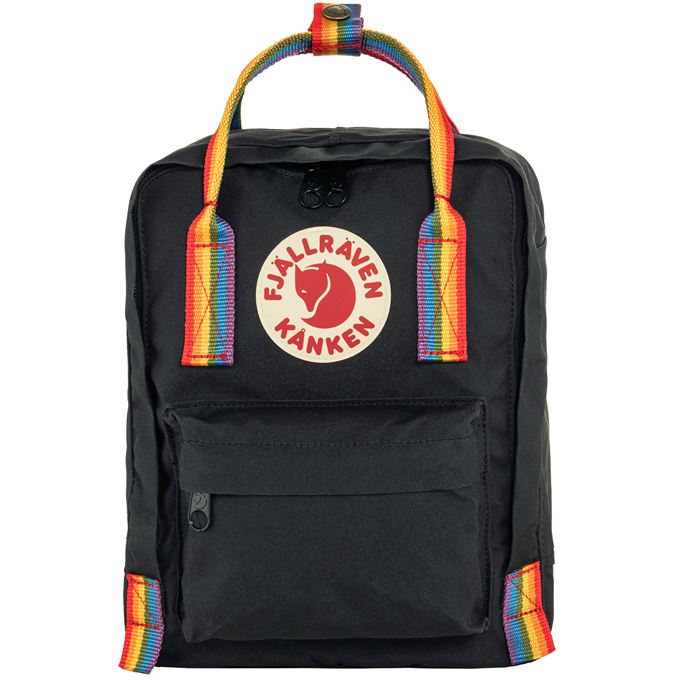 Fjällräven Kånken Rainbow Mini Unisex Kånken bags Black, Multicolor Main Front 28296