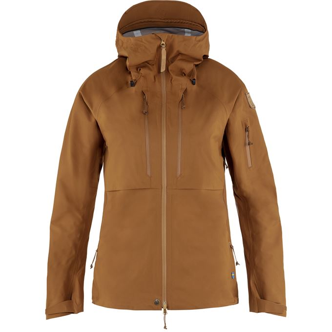 Fjällräven Keb Eco-Shell Jacket W Women’s Shell jackets Brown Main Front 31435