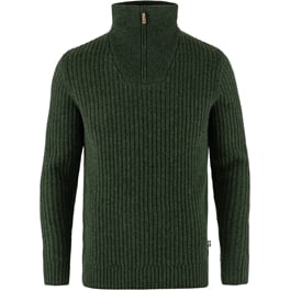 Fjällräven Övik Half Zip Knit M Men’s Sweaters & knitwear Green Main Front 65522